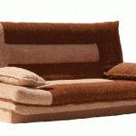Коричневый диван в интерьере фото1
