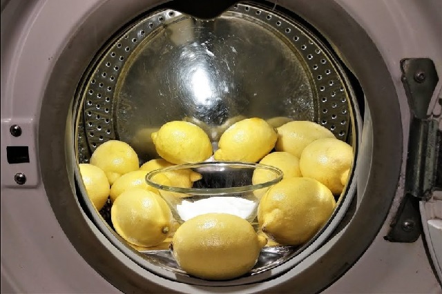 Сок лимона в стиральной машинке. 