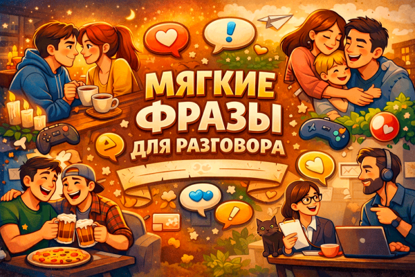 Мягкие фразы для разговора – как говорить так, чтобы вас слышали (и не удаляли из чата) 😄 Эпично, с историями, таблицами и шпаргалками. Для души Мягкие фразы для разговора – как говорить так, чтобы вас слышали (и не удаляли из чата) 😄 Эпично, с историями, таблицами и шпаргалками. Для души