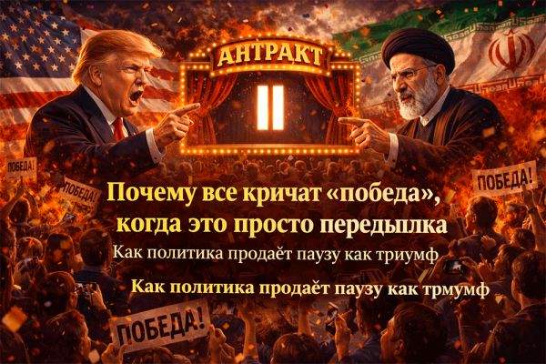 США и Иран кричат «победа», когда это просто передышка – как политика продаёт паузу как триумф, а зрители радостно покупают этот фейерверк США и Иран кричат «победа», когда это просто передышка – как политика продаёт паузу как триумф, а зрители радостно покупают этот фейерверк