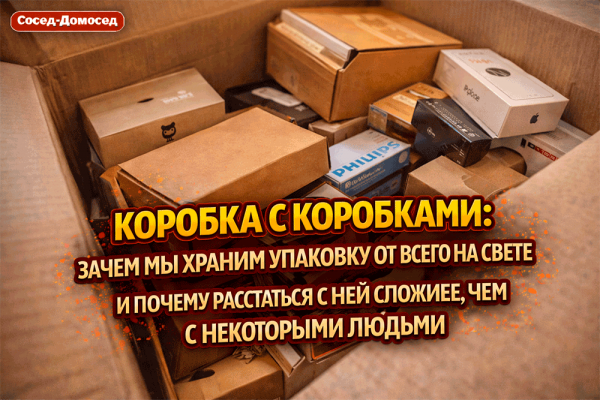 Коробка с коробками – зачем мы храним упаковку от всего на свете и почему расстаться с ней сложнее, чем с некоторыми людьми 😄