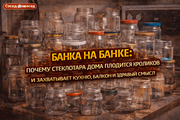 Банка на банке – почему стеклотара дома плодится быстрее кроликов