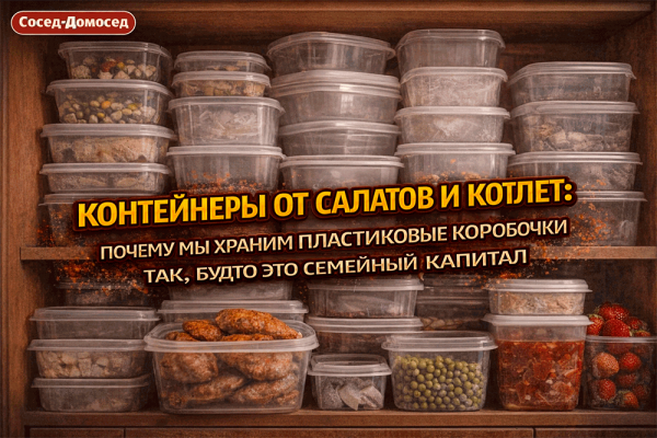 Контейнеры от салатов и котлет – почему мы храним пластиковые коробочки 😄