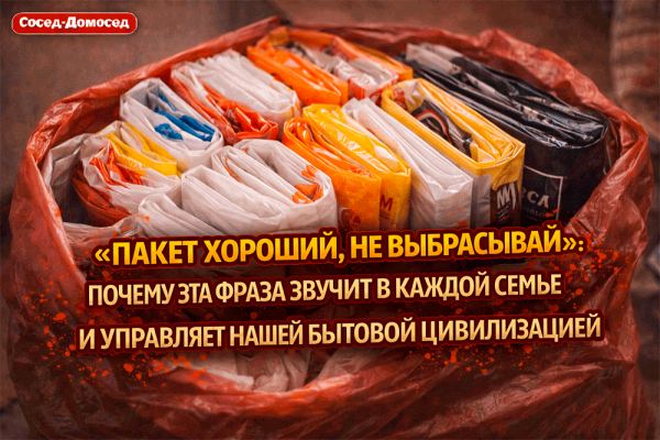 «Пакет хороший, не выбрасывай» – почему эта фраза звучит в каждой семье и управляет нашей бытовой цивилизацией 😄