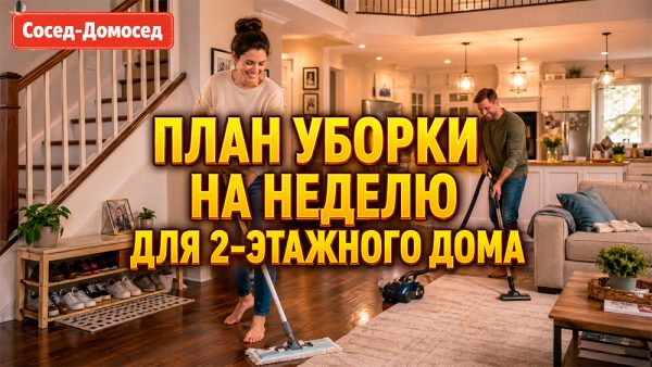 План уборки на неделю для 2-х этажного дома. 