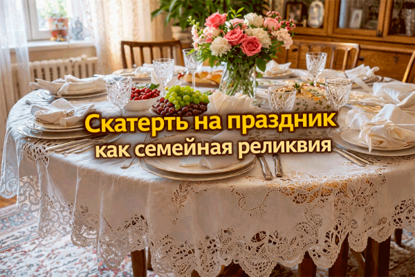 Скатерть на праздник – почему у нас в шкафу живёт ткань, которую достают два раза в год, но берегут как семейную реликвию 😄