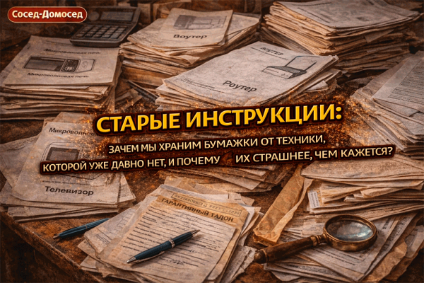 Старые инструкции – зачем мы храним бумажки от техники