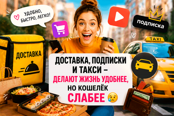 Доставка, подписки и такси